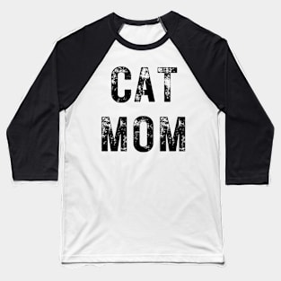 Chic Distressed Cat Mom Top - Cozy & Stylish Shirt, Ideal for Everyday Wear, Thoughtful Gift for Kitty Mothers Baseball T-Shirt